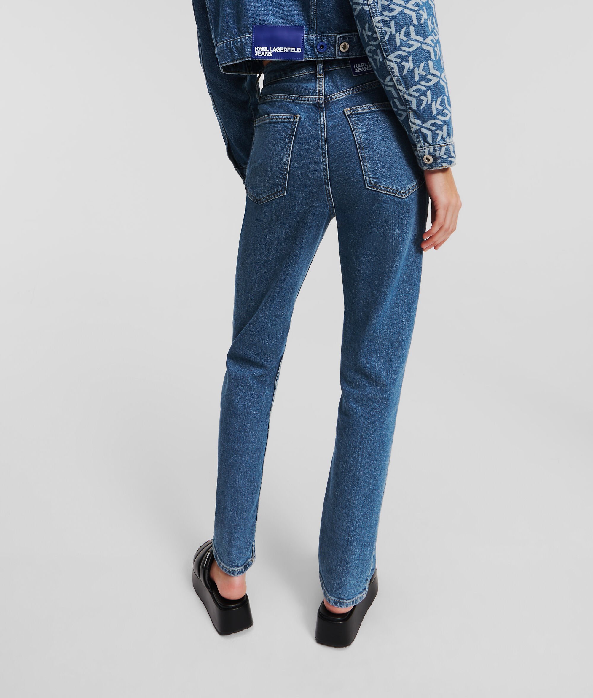 (image for) Excellent Performance KLJ Monogram High-Rise Tapered Jeans